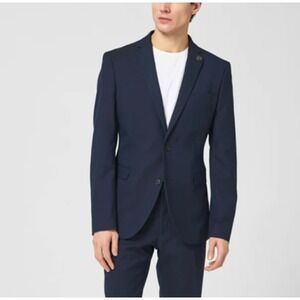 S.Oliver Black Label Men's Navy Blue Blazer Suit Jacket Slim Fit Formal Size 44L